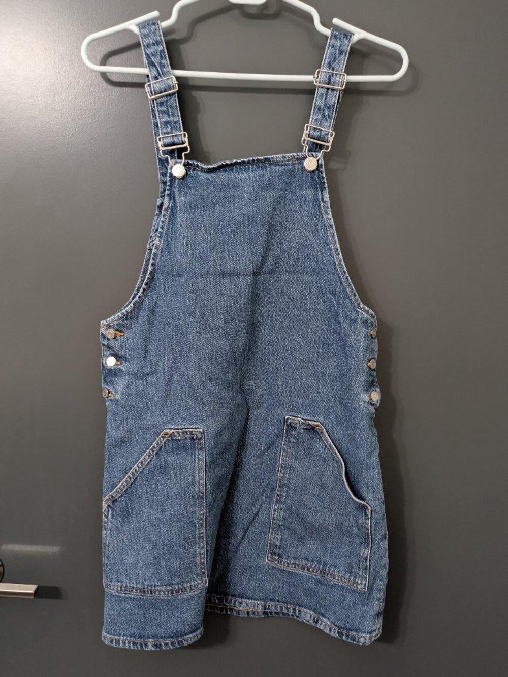 & Other Stories Denim Overall Mini Dress